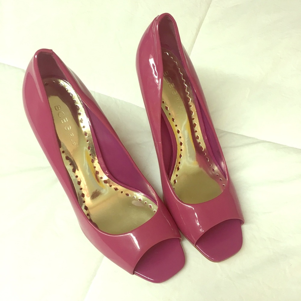 BCBG peep toe heels, size 8.5